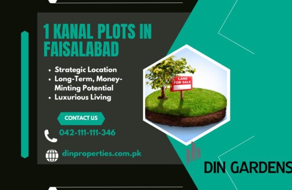 1 Kanal Plots in Faisalabad at Din Gardens